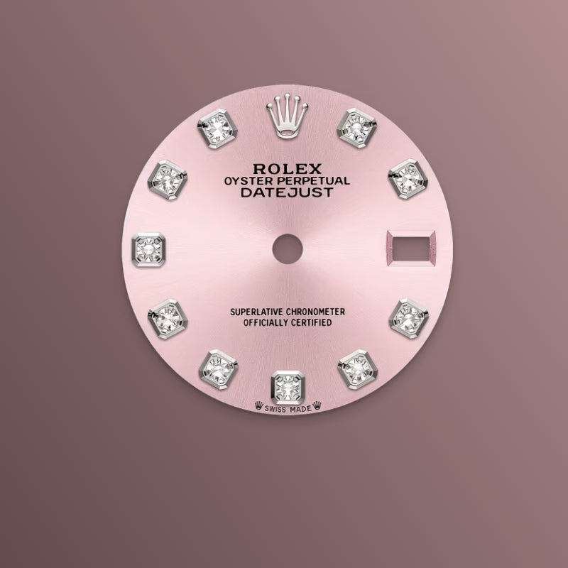 ROLEX   レディ デイトジャスト、ダイヤモンド入りピンク、オイスター、28 MM、オイスタースチール＆ホワイトゴールド279174-最安値に挑戦中!!!