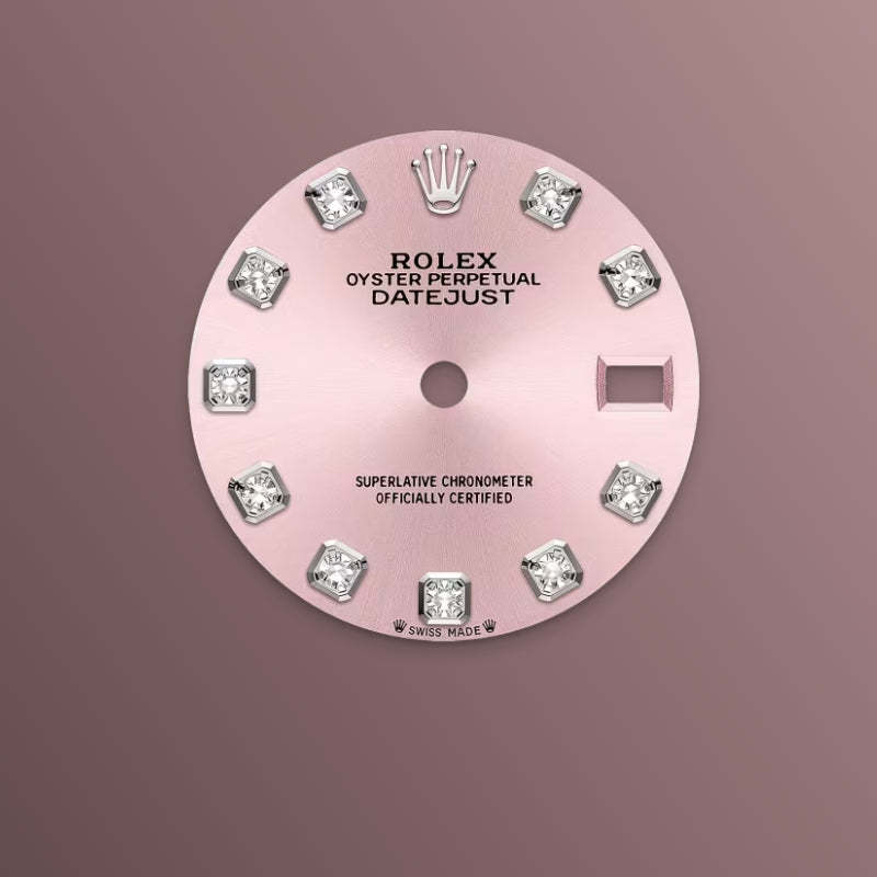 ROLEX   レディ デイトジャスト、ダイヤモンド入りピンク、オイスター、28 MM、オイスタースチール＆ホワイトゴールド279174-最安値に挑戦中!!!