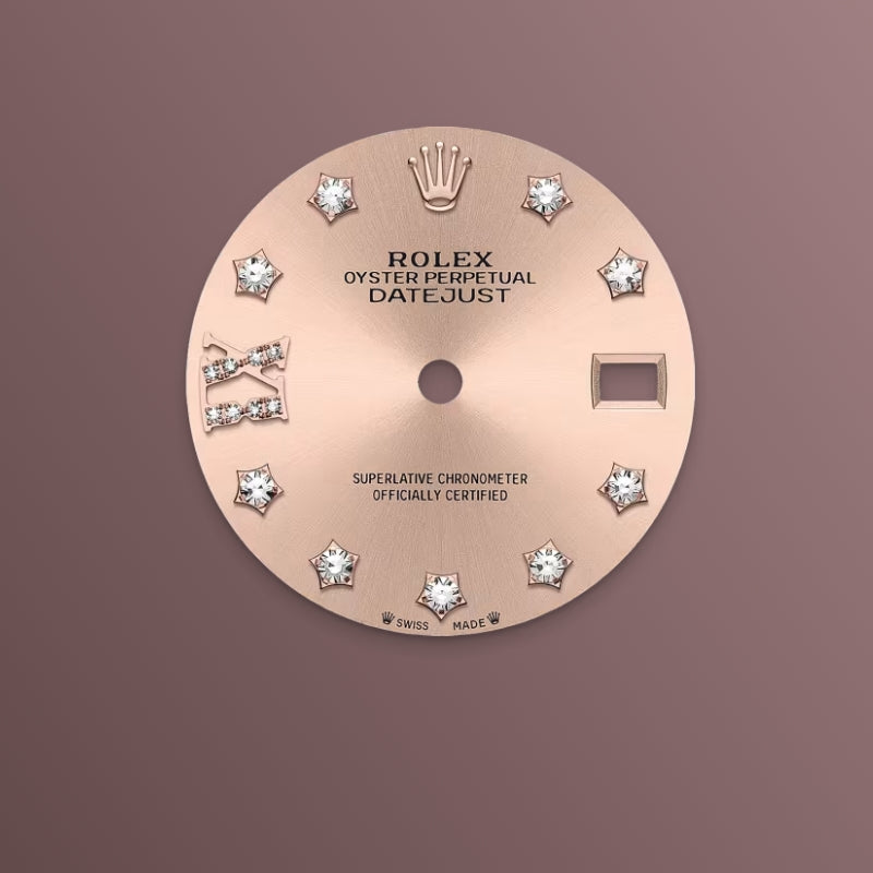 ROLEX   レディ デイトジャスト、ダイヤモンド入りロゼカラー、オイスター、28 MM、エバーローズゴールド279175-最安値に挑戦中!!!