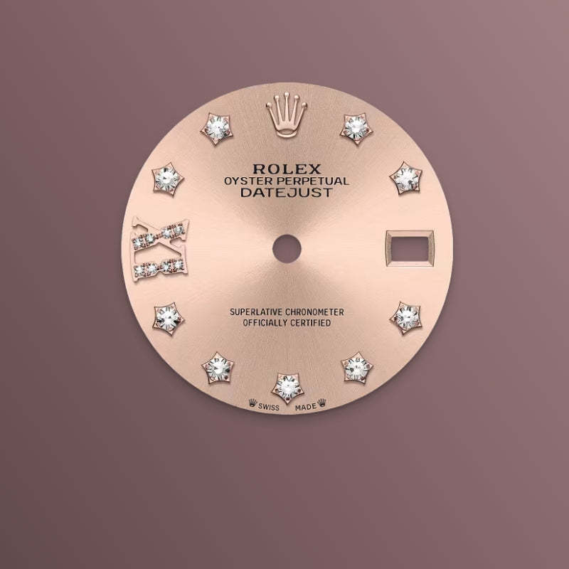 ROLEX   レディ デイトジャスト、ダイヤモンド入りロゼカラー、オイスター、28 MM、エバーローズゴールド279175-最安値に挑戦中!!!