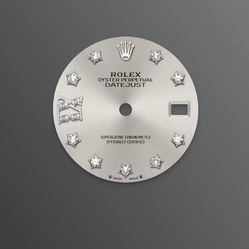 ROLEX   レディ デイトジャスト、ダイヤモンド入りシルバー、オイスター、28 MM、オイスタースチール＆ホワイトゴールド279174-最安値に挑戦中!!!