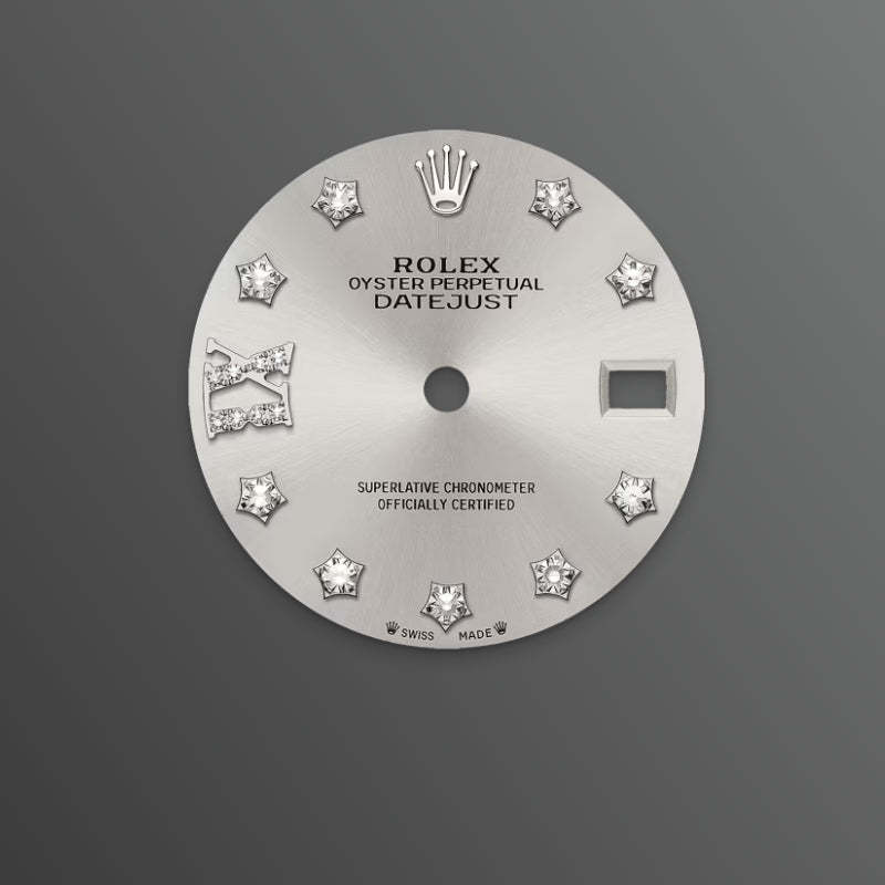 ROLEX   レディ デイトジャスト、ダイヤモンド入りシルバー、オイスター、28 MM、オイスタースチール＆ホワイトゴールド279174-最安値に挑戦中!!!