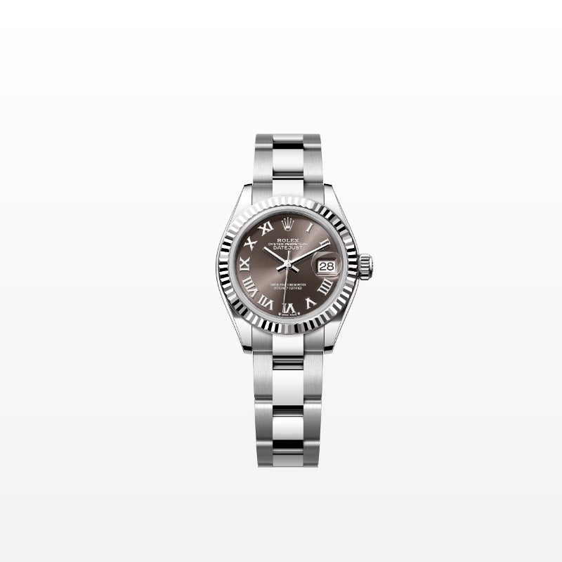 ROLEX   レディ デイトジャスト、ダークグレー、オイスター、28 MM、オイスタースチール＆ホワイトゴールド279174-最安値に挑戦中!!!