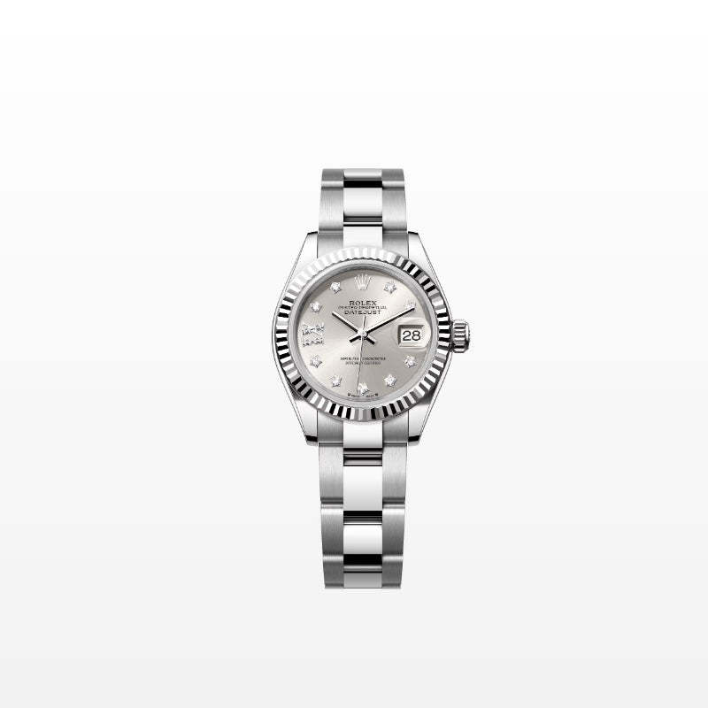 ROLEX   レディ デイトジャスト、ダイヤモンド入りシルバー、オイスター、28 MM、オイスタースチール＆ホワイトゴールド279174-最安値に挑戦中!!!