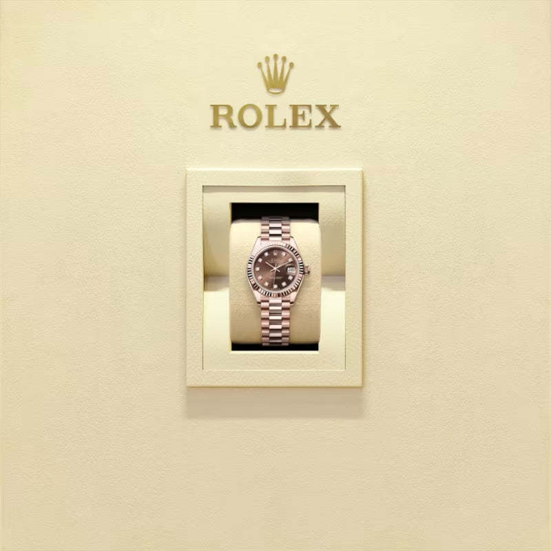 ROLEX   レディ デイトジャスト、ダイヤモンド入りチョコレート、オイスター、28 MM、エバーローズゴールド279175-最安値に挑戦中!!!