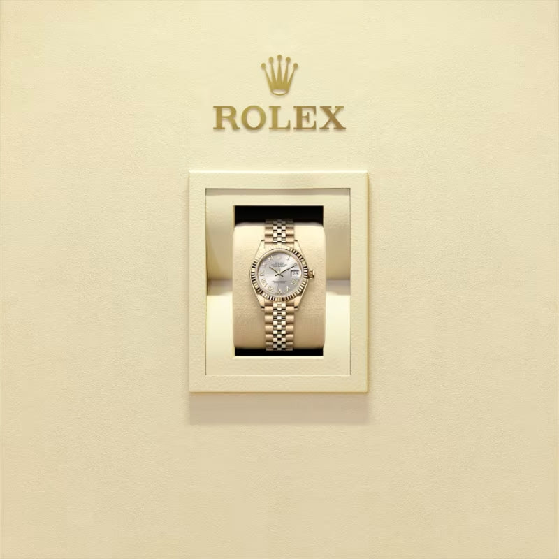 ROLEX   レディ デイトジャスト、シルバー、オイスター、28 MM、イエローゴールド279178-最安値に挑戦中!!!