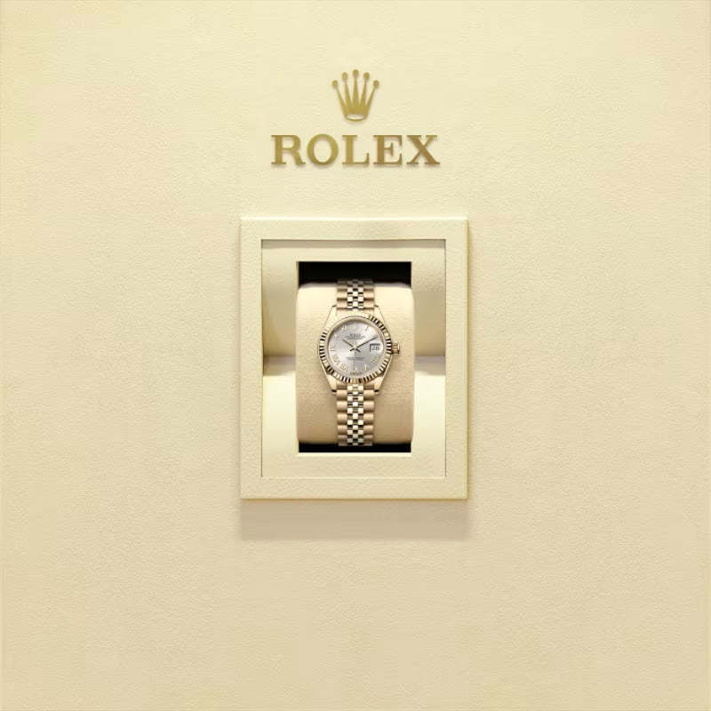 ROLEX   レディ デイトジャスト、シルバー、オイスター、28 MM、イエローゴールド279178-最安値に挑戦中!!!
