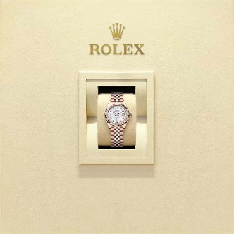 ROLEX   レディ デイトジャスト、ダイヤモンド入りホワイトマザーオブパール、オイスター、28 MM、エバーローズゴールド279175-最安値に挑戦中!!!