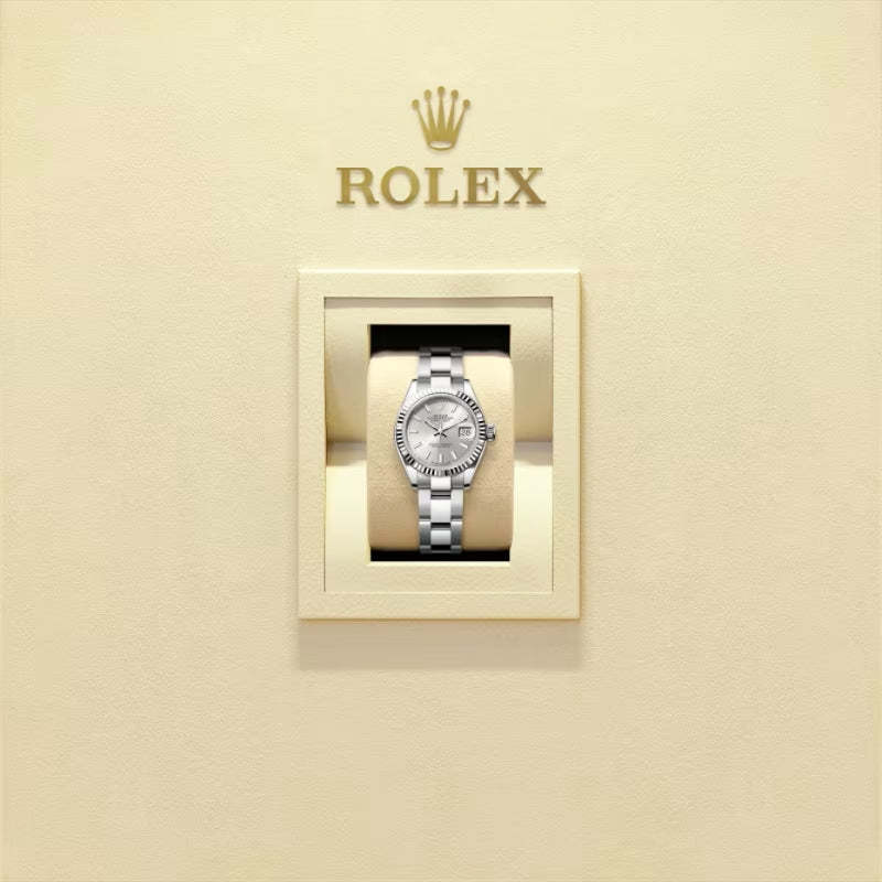 ROLEX   レディ デイトジャスト、シルバー、オイスター、28 MM、オイスタースチール＆ホワイトゴールド279174-最安値に挑戦中!!!
