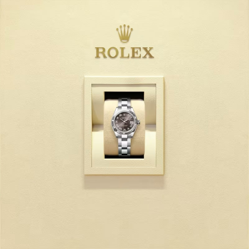 ROLEX   レディ デイトジャスト、ダークグレー、オイスター、28 MM、オイスタースチール＆ホワイトゴールド279174-最安値に挑戦中!!!