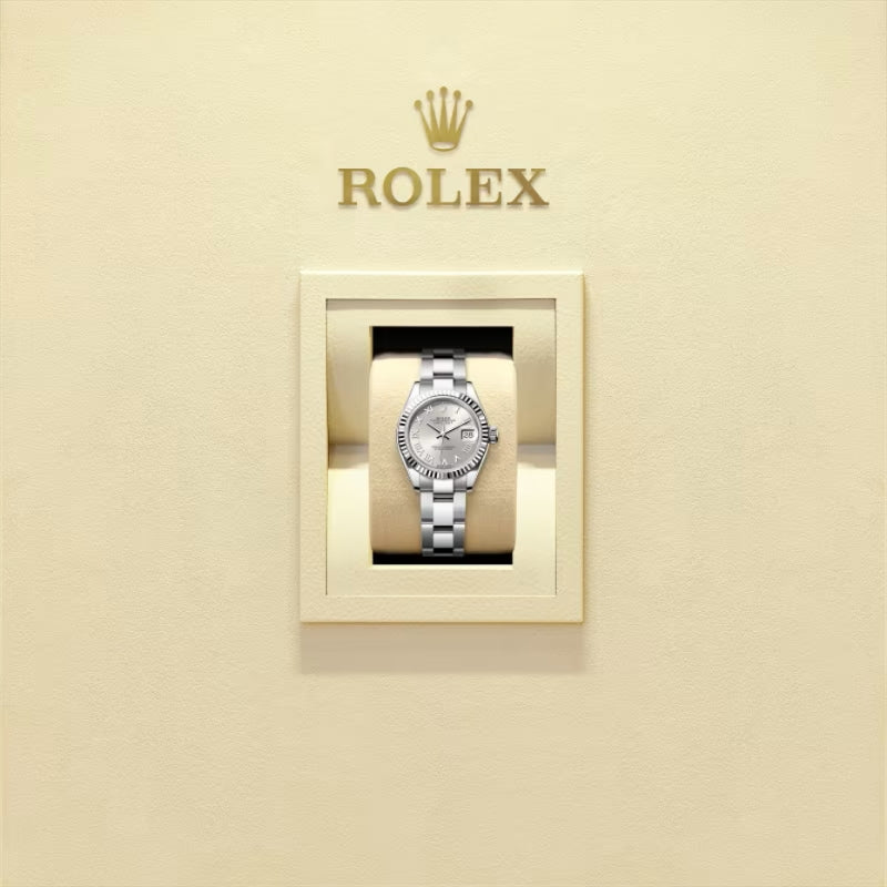 ROLEX   レディ デイトジャスト、シルバー、オイスター、28 MM、オイスタースチール＆ホワイトゴールド279174-最安値に挑戦中!!!