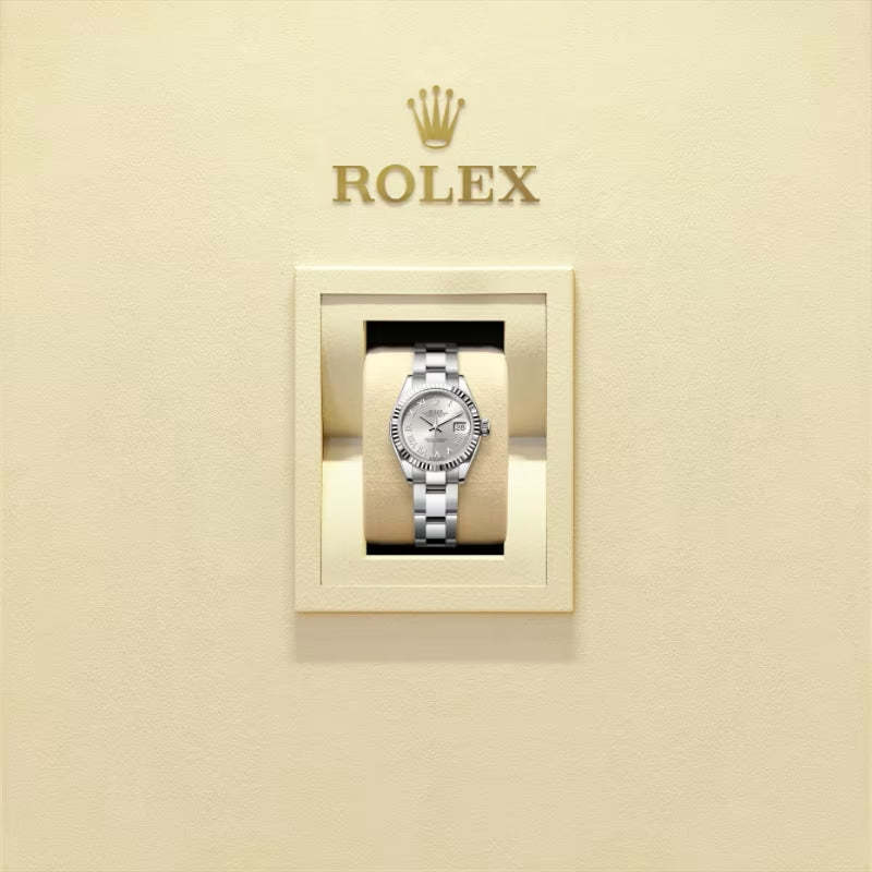 ROLEX   レディ デイトジャスト、シルバー、オイスター、28 MM、オイスタースチール＆ホワイトゴールド279174-最安値に挑戦中!!!