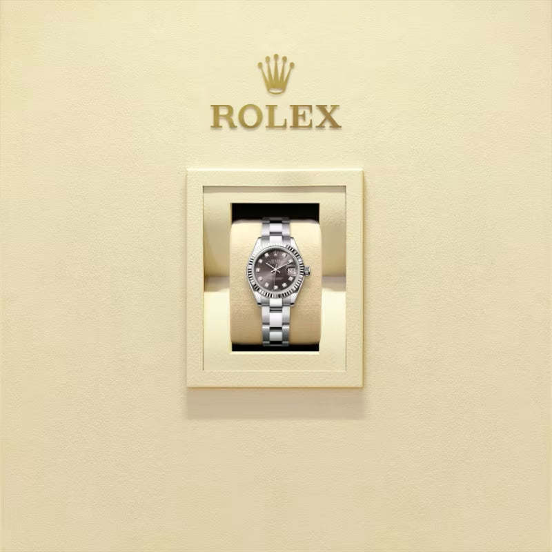 ROLEX   レディ デイトジャスト、ダイヤモンド入り、ダークグレー、オイスター、28 MM、オイスタースチール＆ホワイトゴールド279174-最安値に挑戦中!!!