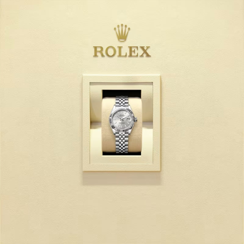 ROLEX   レディ デイトジャスト、シルバー、オイスター、28 MM、オイスタースチール＆ホワイトゴールド279174-最安値に挑戦中!!!