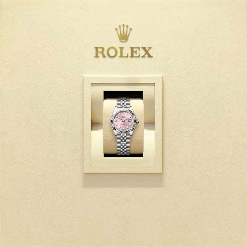 ROLEX   レディ デイトジャスト、ダイヤモンド入りピンク、オイスター、28 MM、オイスタースチール＆ホワイトゴールド279174-最安値に挑戦中!!!