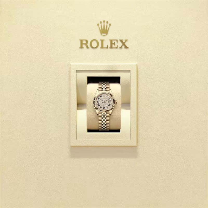 ROLEX   レディ デイトジャスト、パヴェダイヤモンド入り、オイスター、28 MM、イエローゴールド279178-最安値に挑戦中!!!