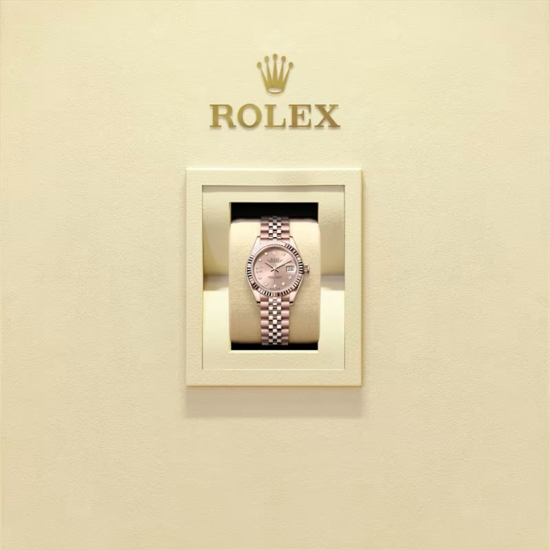 ROLEX   レディ デイトジャスト、ダイヤモンド入りロゼカラー、オイスター、28 MM、エバーローズゴールド279175-最安値に挑戦中!!!