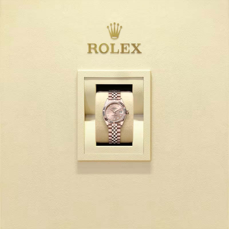 ROLEX   レディ デイトジャスト、ダイヤモンド入りロゼカラー、オイスター、28 MM、エバーローズゴールド279175-最安値に挑戦中!!!