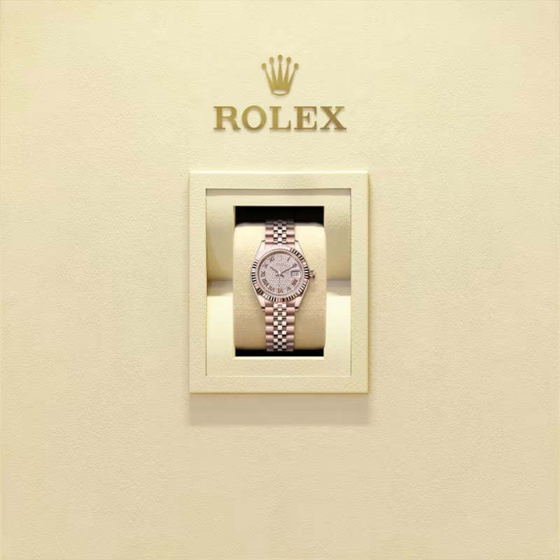 ROLEX   レディ デイトジャスト、パヴェダイヤモンド入り、オイスター、28 MM、エバーローズゴールド279175-最安値に挑戦中!!!
