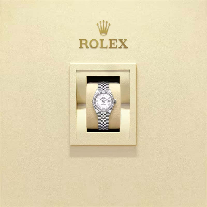 ROLEX   レディ デイトジャスト、ホワイト、オイスター、28 MM、オイスタースチール＆ホワイトゴールド、ダイヤモンド279384RBR-最安値に挑戦中!!!