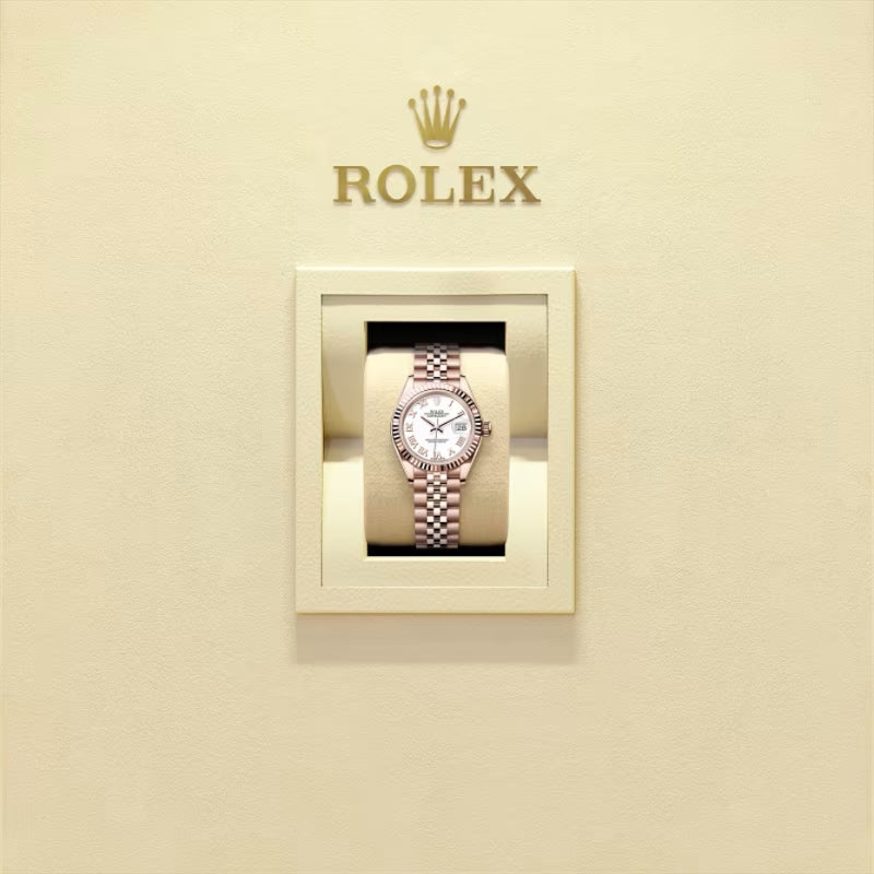 ROLEX   レディ デイトジャスト、ホワイト、オイスター、28 MM、エバーローズゴールド279175-最安値に挑戦中!!!