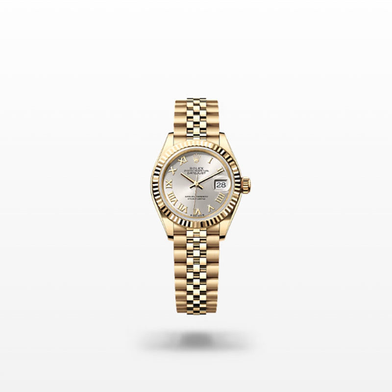 ROLEX   レディ デイトジャスト、シルバー、オイスター、28 MM、イエローゴールド279178-最安値に挑戦中!!!