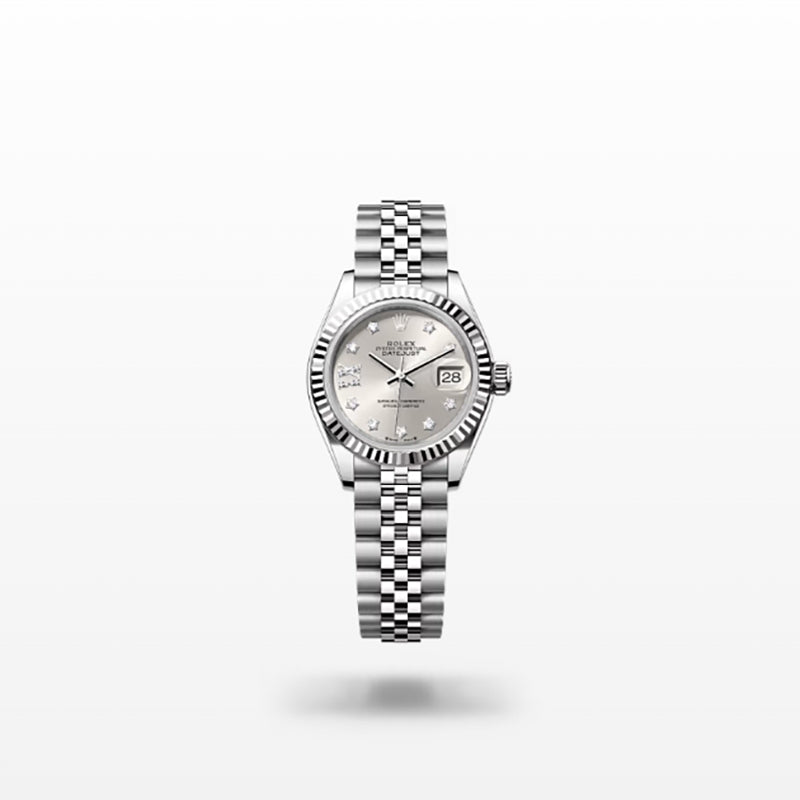 ROLEX   レディ デイトジャスト、ダイヤモンド入りシルバー、オイスター、28 MM、オイスタースチール＆ホワイトゴールド279174-最安値に挑戦中!!!