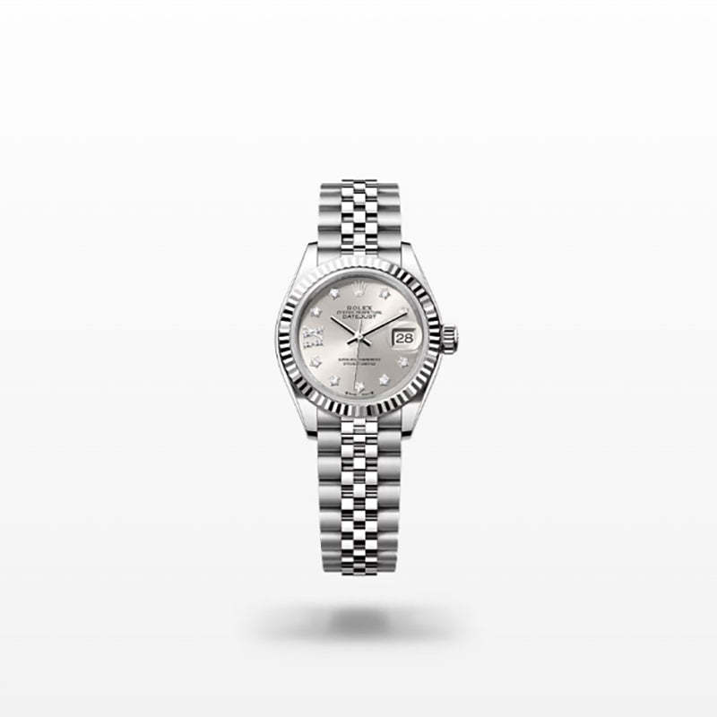 ROLEX   レディ デイトジャスト、ダイヤモンド入りシルバー、オイスター、28 MM、オイスタースチール＆ホワイトゴールド279174-最安値に挑戦中!!!