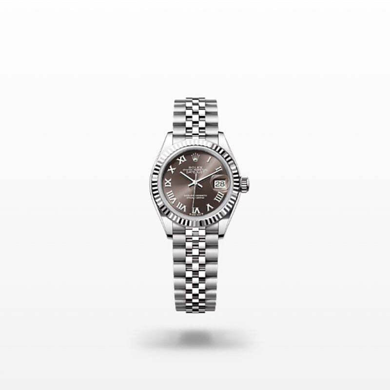 ROLEX   レディ デイトジャスト、ダークグレー、オイスター、28 MM、オイスタースチール＆ホワイトゴールド279174-最安値に挑戦中!!!