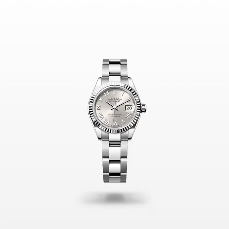 ROLEX   レディ デイトジャスト、シルバー、オイスター、28 MM、オイスタースチール＆ホワイトゴールド279174-最安値に挑戦中!!!