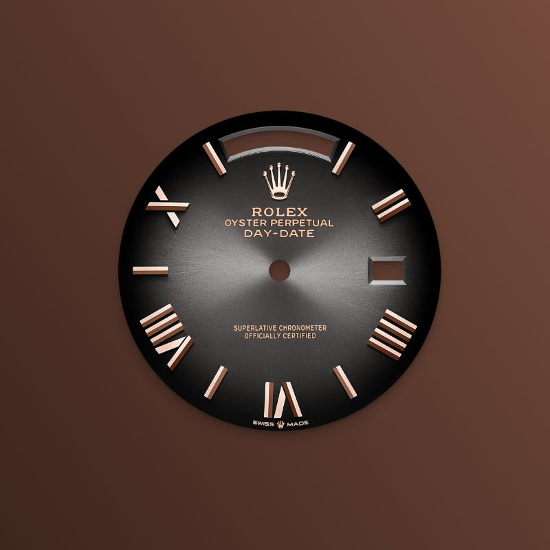 ROLEX   デイデイト 40、スレートオンブレ、オイスター、40 MM、エバーローズゴールド、ダイヤモンドM228345RBR-0025-最安値に挑戦中!!!