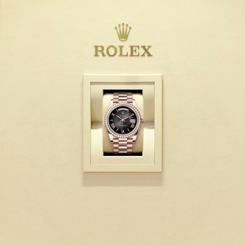ROLEX   デイデイト 40、スレートオンブレ、オイスター、40 MM、エバーローズゴールド、ダイヤモンドM228345RBR-0025-最安値に挑戦中!!!
