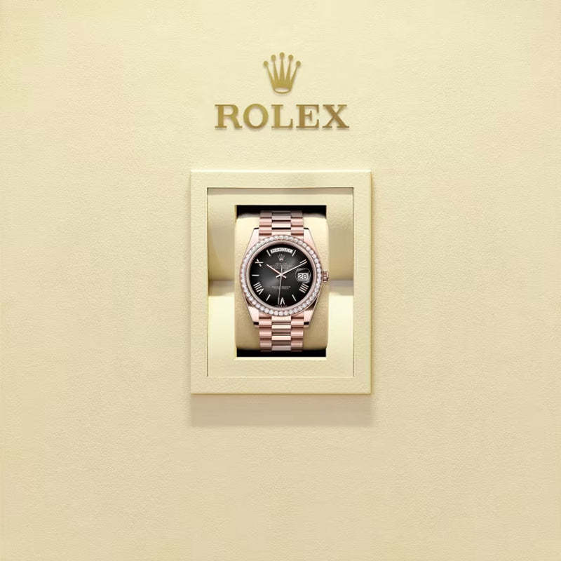 ROLEX   デイデイト 40、スレートオンブレ、オイスター、40 MM、エバーローズゴールド、ダイヤモンドM228345RBR-0025-最安値に挑戦中!!!