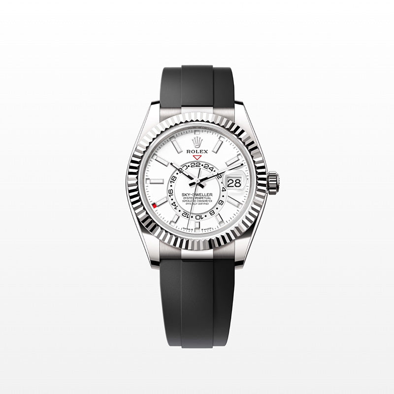 ROLEX  スカイドゥエラー、ホワイト、オイスター、42 MM、ホワイトゴールド336239-最安値に挑戦中!!!