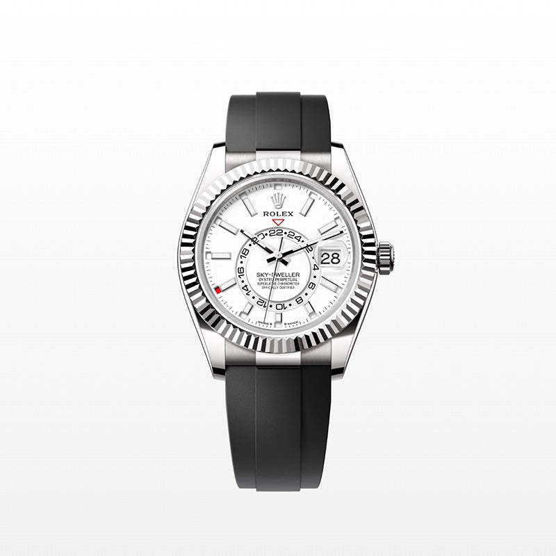 ROLEX  スカイドゥエラー、ホワイト、オイスター、42 MM、ホワイトゴールド336239-最安値に挑戦中!!!