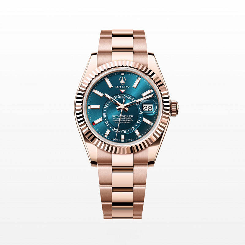 ROLEX スカイドゥエラー、ブルーグリーン、オイスター、42 MM、エバーローズゴールド336935-最安値に挑戦中!!!