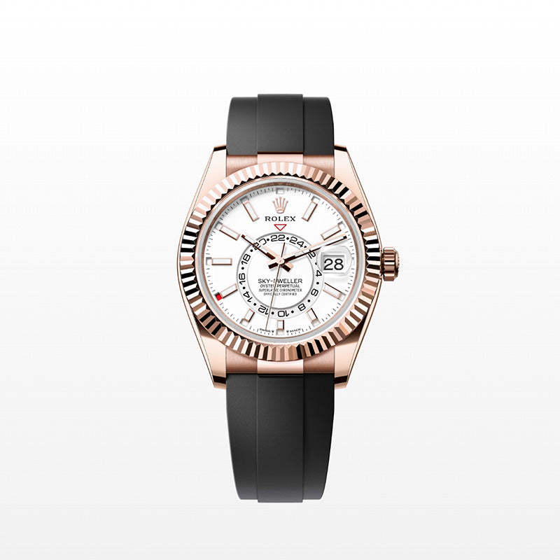 ROLEX スカイドゥエラー 、ホワイト、オイスター、42 MM、エバーローズゴールド336235-最安値に挑戦中!!!