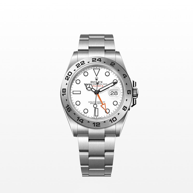 ROLEX   エクスプローラー Ⅱ、ホワイト、オイスター、42 MM、オイスタースチール 226570-最安値に挑戦中!!!