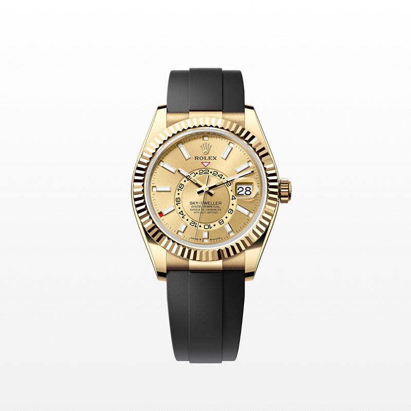 ROLEX  スカイドゥエラー、シャンパンカラー、オイスター、42 MM、イエローゴールド336238-最安値に挑戦中!!!