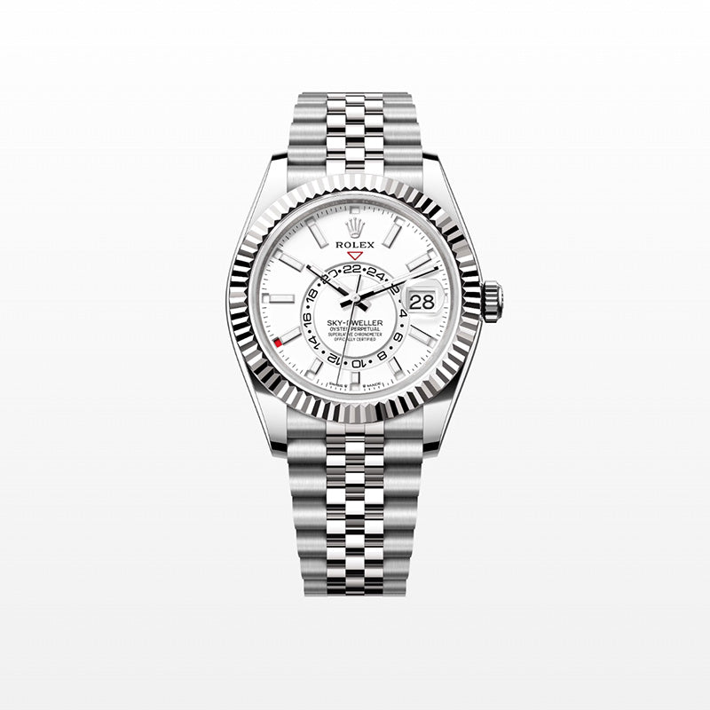 ROLEX スカイドゥエラー、ホワイト、オイスター、42 MM、オイスタースチール＆ホワイトゴールド336934-最安値に挑戦中!!!