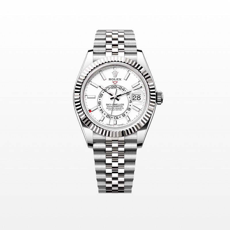 ROLEX スカイドゥエラー、ホワイト、オイスター、42 MM、オイスタースチール＆ホワイトゴールド336934-最安値に挑戦中!!!