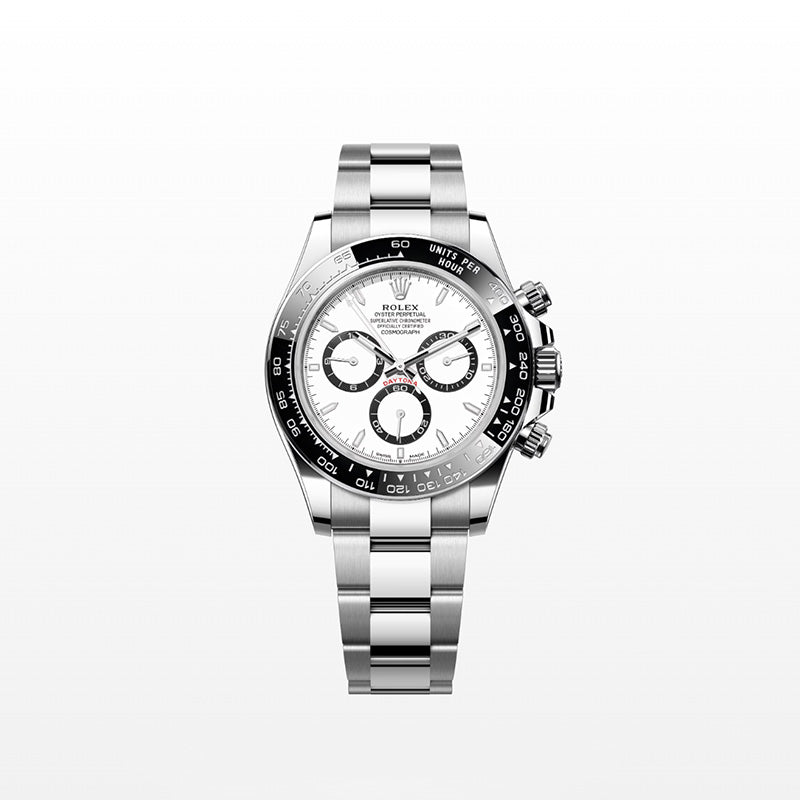 ROLEX  コスモグラフ デイトナ、ホワイト、ブラック カウンターリング、オイスター、40 MM、オイスタースチール126500LN-最安値に挑戦中!!!