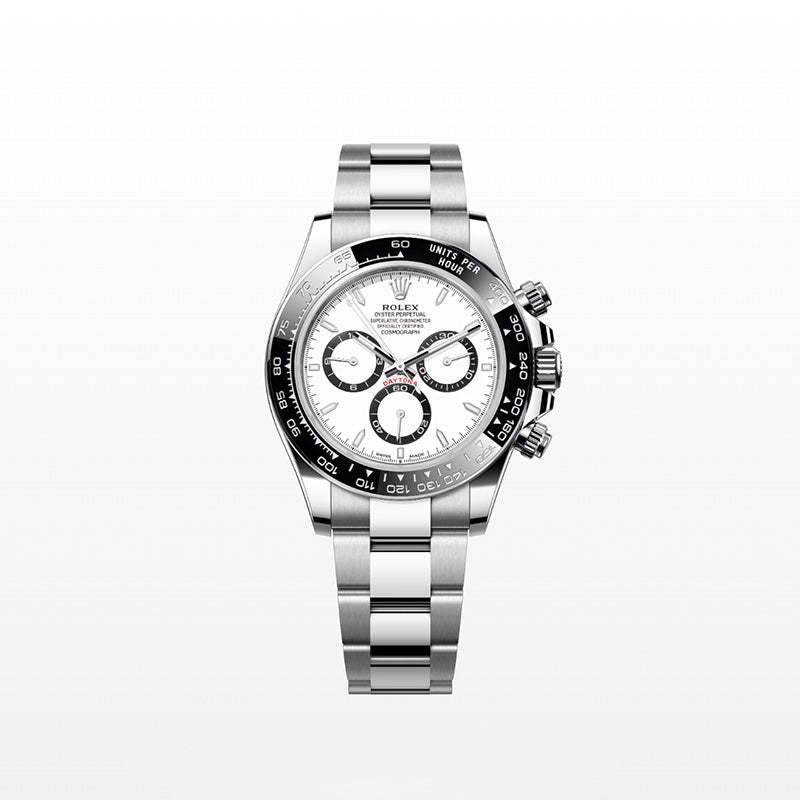ROLEX  コスモグラフ デイトナ、ホワイト、ブラック カウンターリング、オイスター、40 MM、オイスタースチール126500LN-最安値に挑戦中!!!