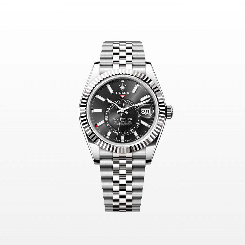 ROLEX スカイドゥエラー、ブライトブラック、オイスター、42 MM、オイスタースチール＆ホワイトゴールド336934-最安値に挑戦中!!!