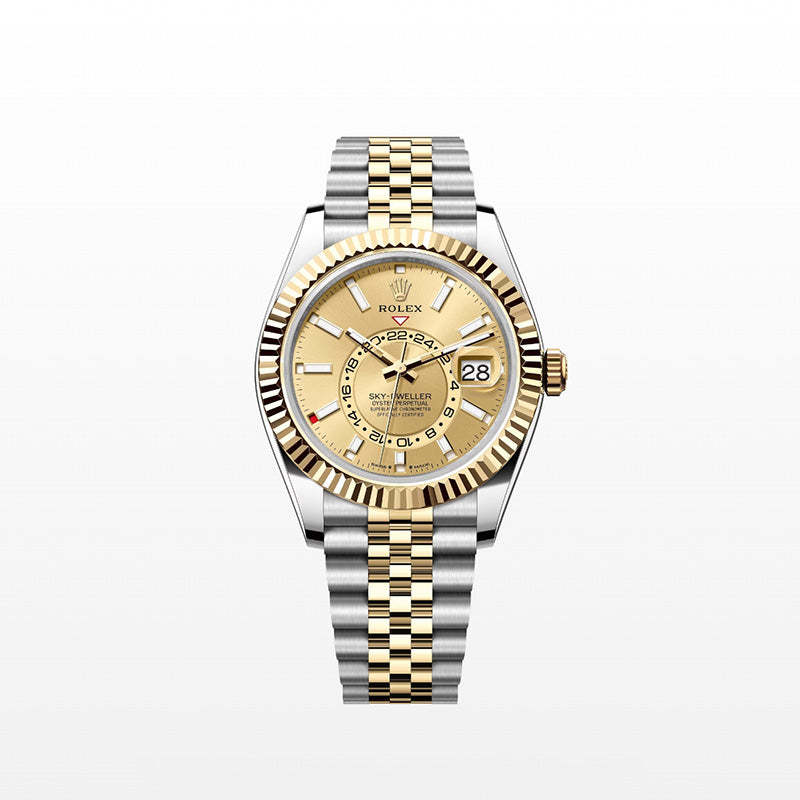 ROLEX スカイドゥエラー、シャンパンカラー、オイスター、42 MM、オイスタースチール＆イエローゴールド336933-最安値に挑戦中!!!