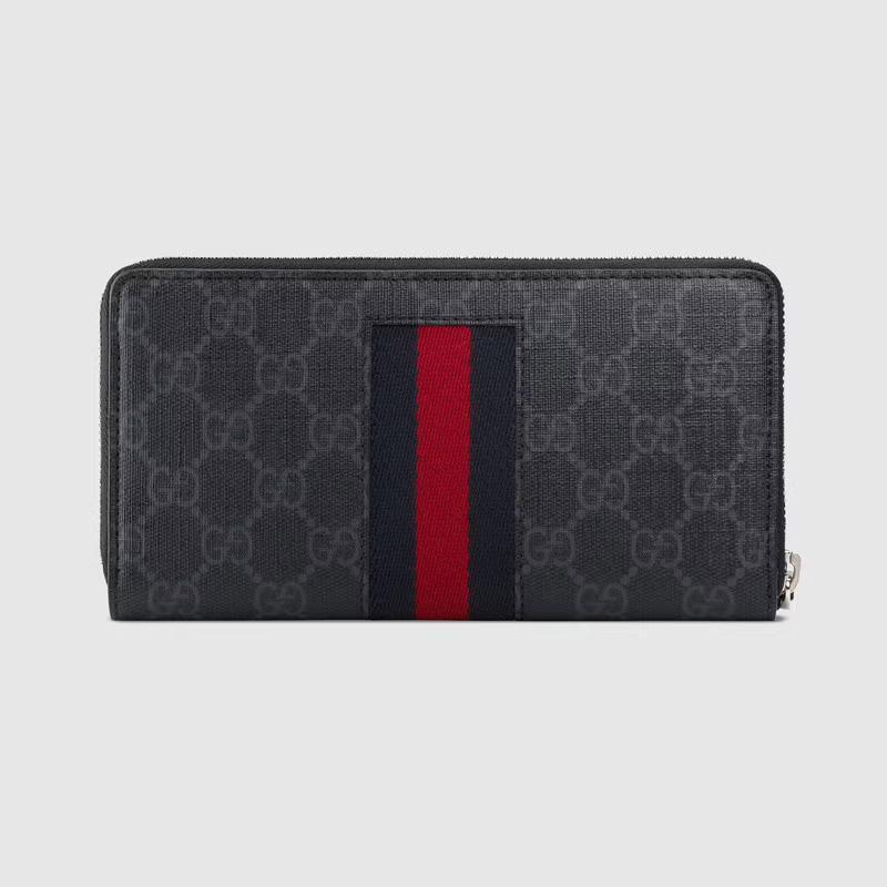  GUCCI GGスプリーム ニューウェブ ブラック ジップアラウンドウォレット Ref:408831 KHN4N 1095-最安値に挑戦中!!!