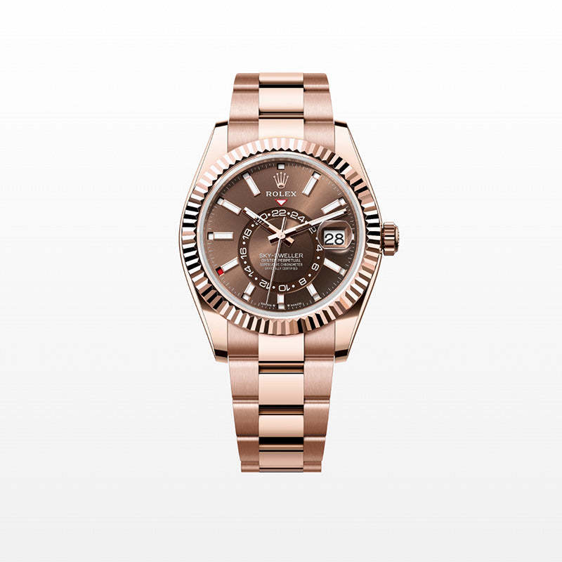 ROLEX スカイドゥエラー、チョコレート、オイスター、42 MM、エバーローズゴールド336935-最安値に挑戦中!!!