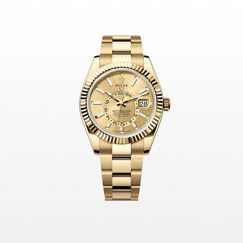 ROLEX スカイドゥエラー、シャンパンカラー、オイスター、42 MM、イエローゴールド336938-最安値に挑戦中!!!