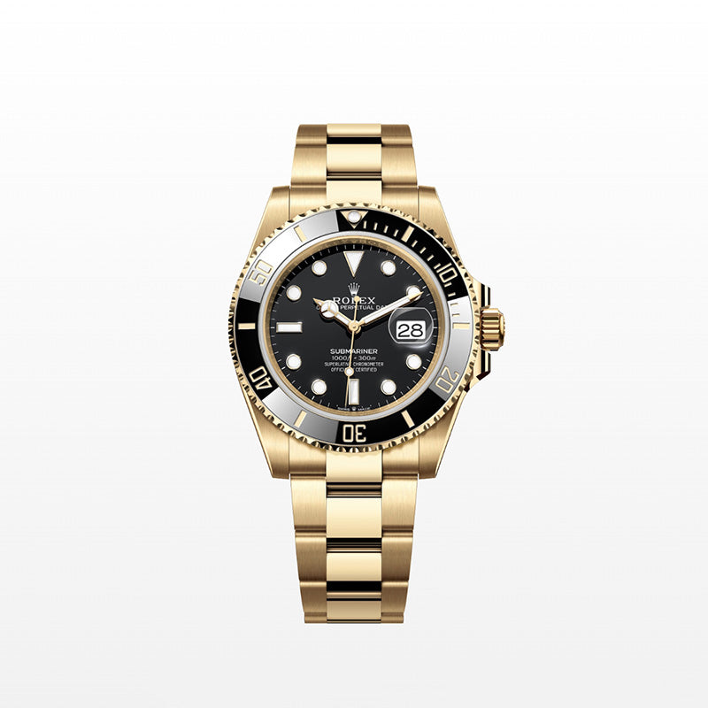 ROLEX  サブマリーナー デイト、ブラックセラミック、オイスター、41 MM、イエローゴールド126618LN-最安値に挑戦中!!!