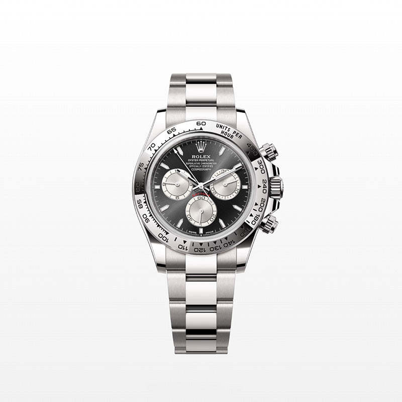 ROLEX  コスモグラフ デイトナ、ブライトブラック＆スチール、オイスター、40 MM、ホワイトゴールド126509-最安値に挑戦中!!!